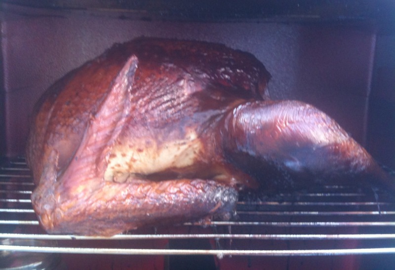 Smoked Turkey Update, Turkey Is Smoked and Resting Before Dinner